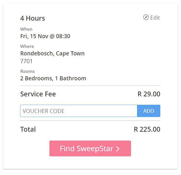 How to create a booking – SweepSouth Help